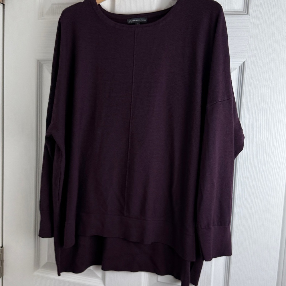 XL Adrianna Papell Purple Oversided Sweater